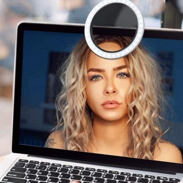 Bärbar ringlampa för selfies – GlowSnap
