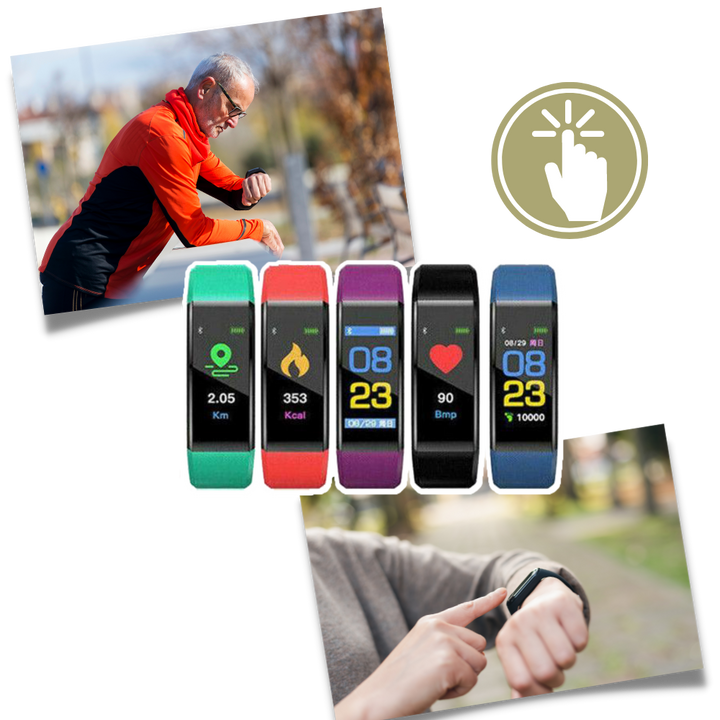 Smartwatch för seniorer med mätning av puls och blodtryck | Karnz