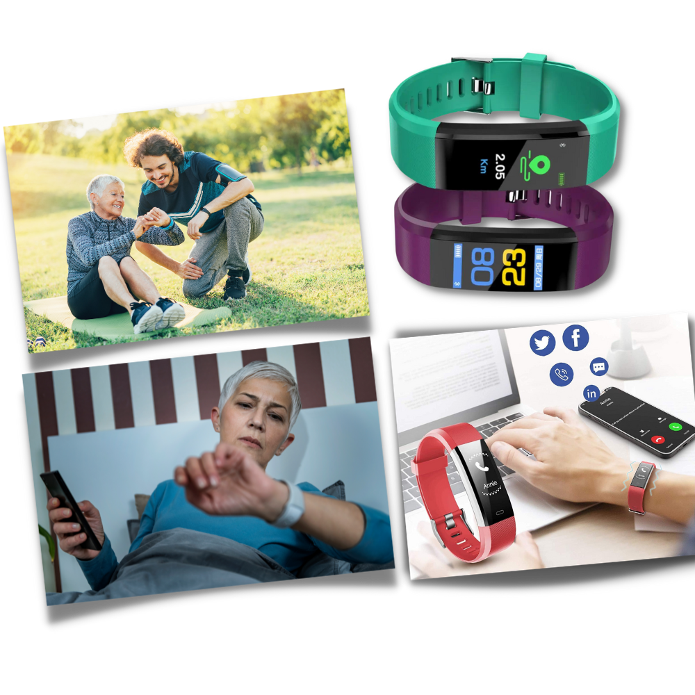 Smartwatch för seniorer med mätning av puls och blodtryck | Karnz