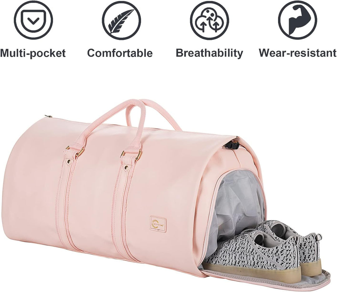 Weekendväska/duffelbag i konstläder, konvertibel – kabinväska för helgresor