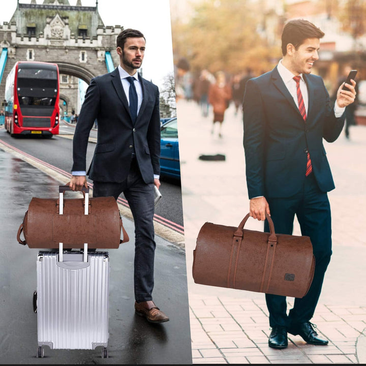 Weekendväska/duffelbag i konstläder, konvertibel – kabinväska för helgresor