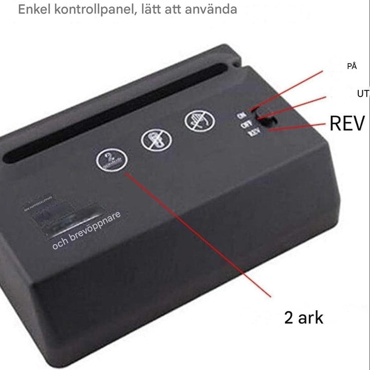 Mini dokumentødelægger til skrivebordet – kompakt, stille og effektiv