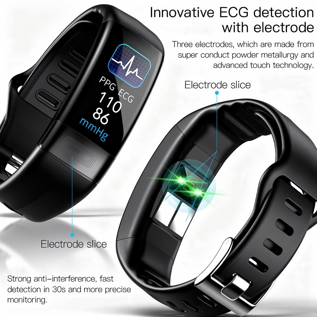 Smartklocka med EKG, pulsmätning, blodtrycksmätning och sömnövervakning för kvinnor och män | Fitnessarmband | Vitaro