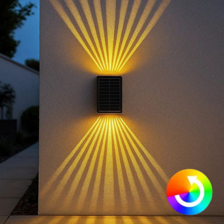 Solcellslampa för trädgård och balkong | Trädgårdsbelysning med färgbyte | Utomhusbelysning med solceller | SolarLumen
