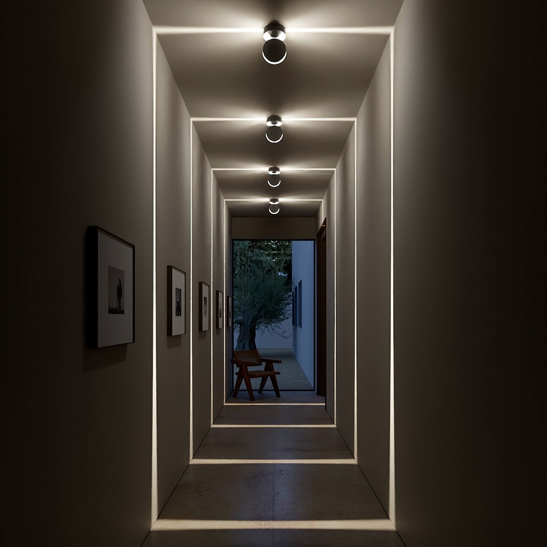 LED-vägglampa med spotfunktion | 360° vridbart lamphuvud | fyrkantig ljuskägla