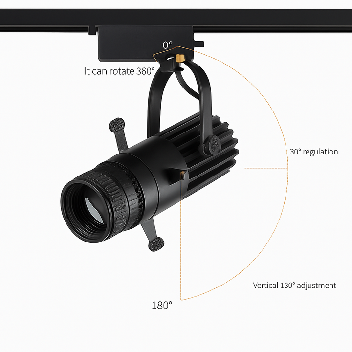 Justerbar LED-spotlight med Reglerbar Spridning