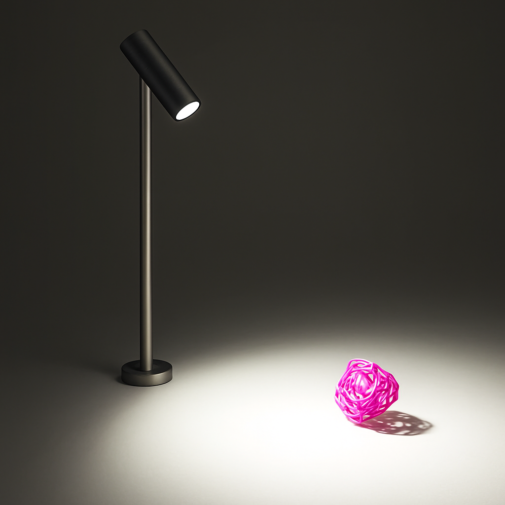 justerbar LED-spotlight för smyckesmontrar