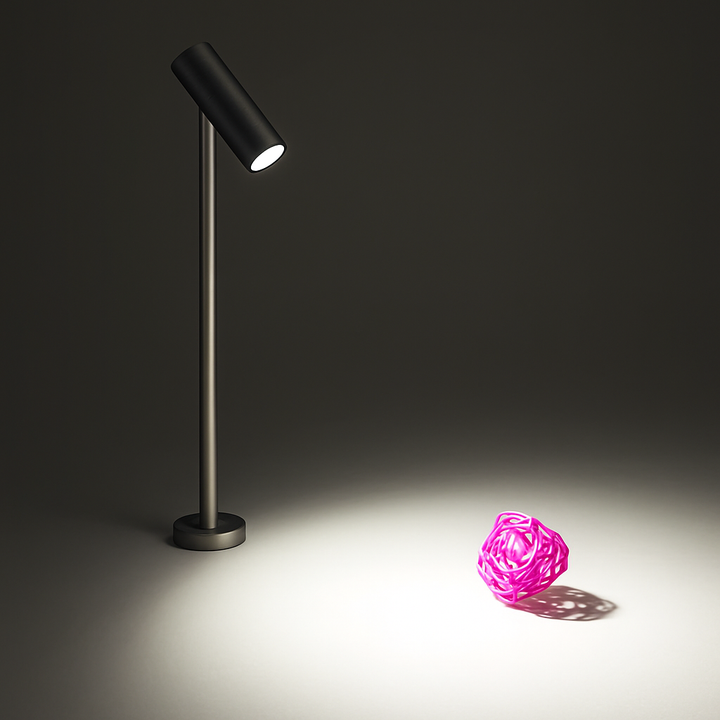 justerbar LED-spotlight för smyckesmontrar