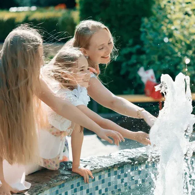 OasisStream lyxig vattenpump | Slitstark utomhuspump för fontäner med utbytbara munstycken