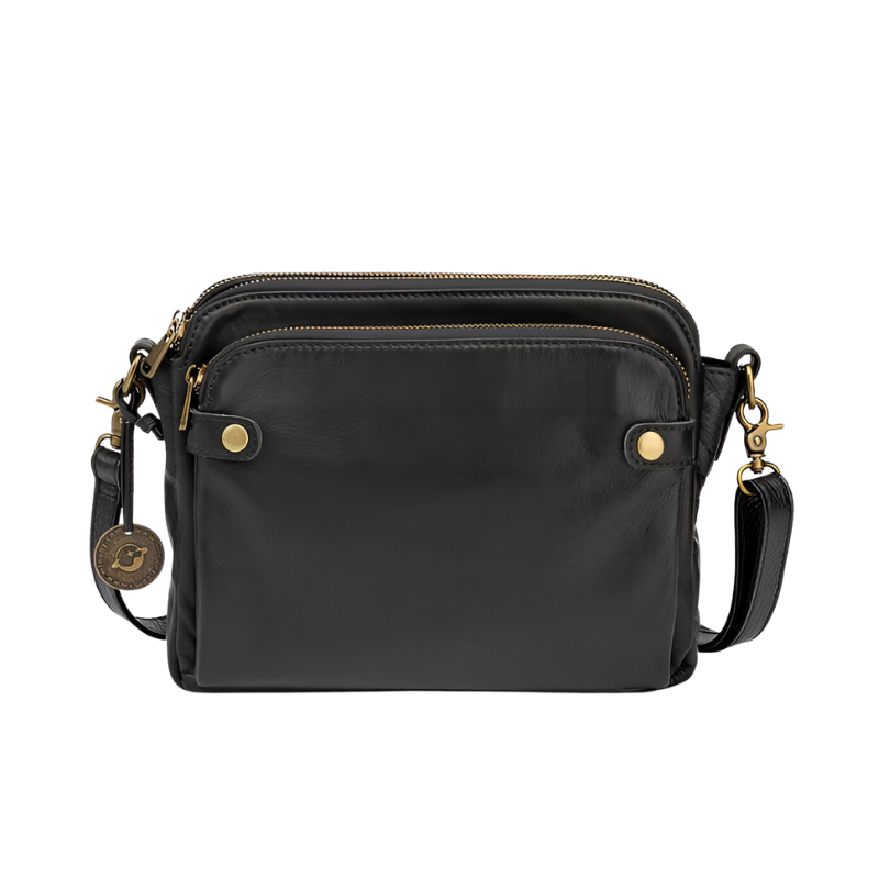 Elegant crossbody-väska i läder - raffinemang & utrymme