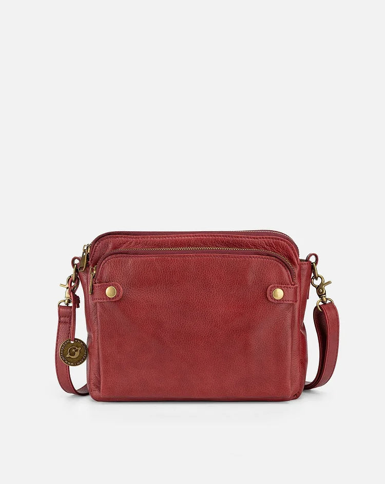 Elegant crossbody-väska i läder - raffinemang & utrymme