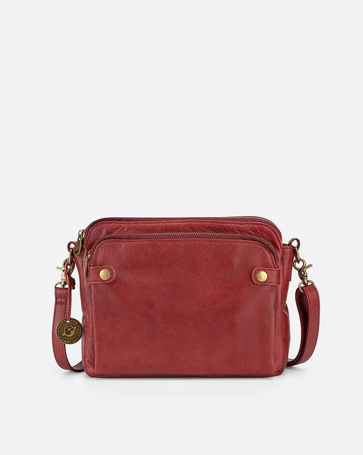 Elegant crossbody-väska i läder - raffinemang & utrymme