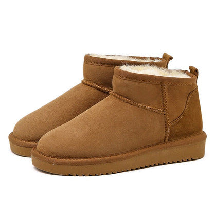 Eleganta vinterankelboots med päls för kvinnor