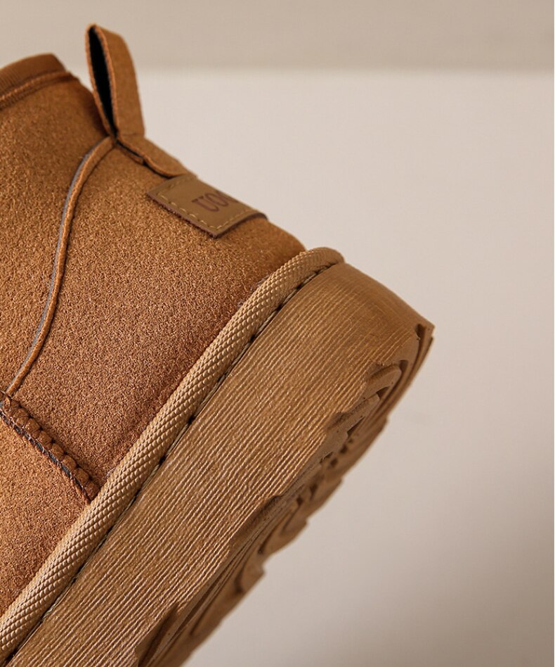 Eleganta vinterankelboots med päls för kvinnor
