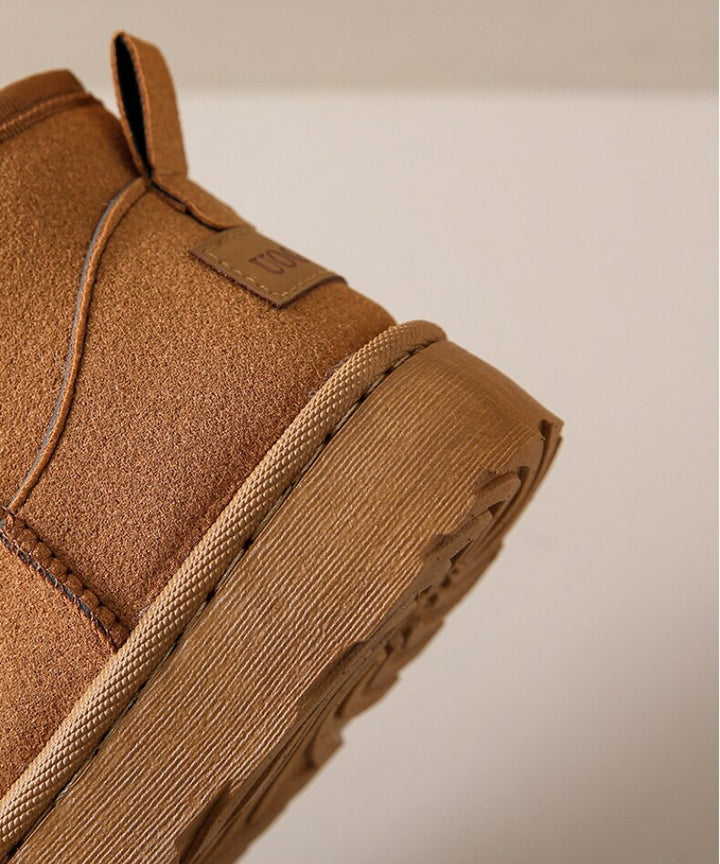 Eleganta vinterankelboots med päls för kvinnor