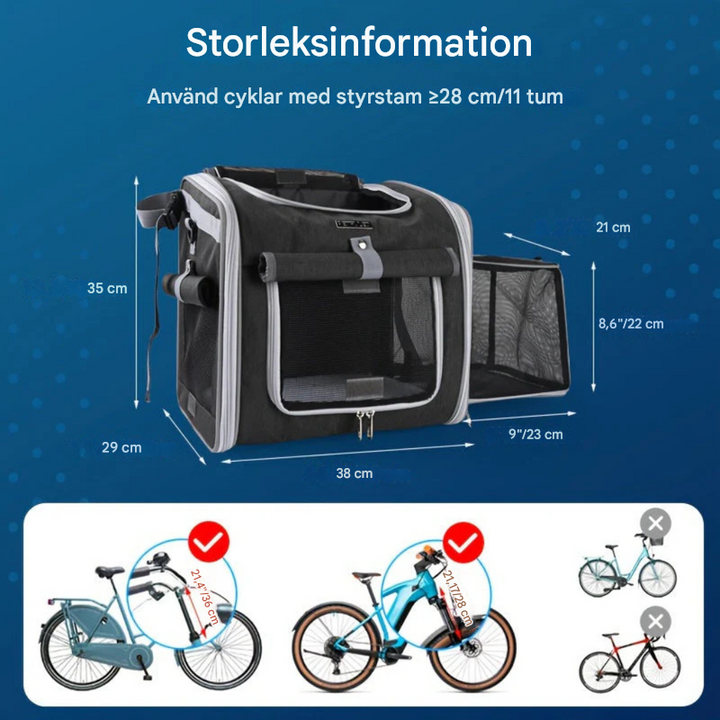 Expanderbar pyöräkori lemmikeille