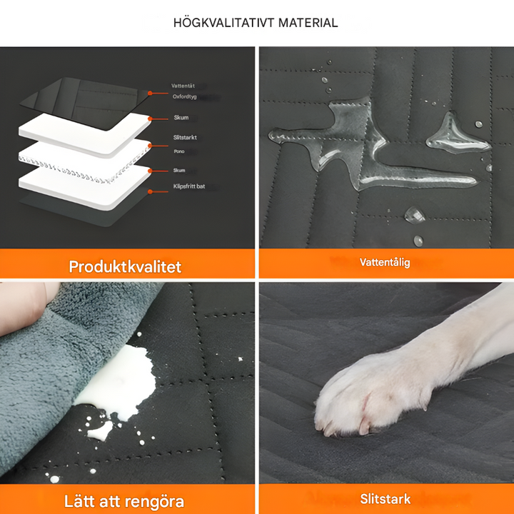 Hundbilstolsförlängning med hård golv