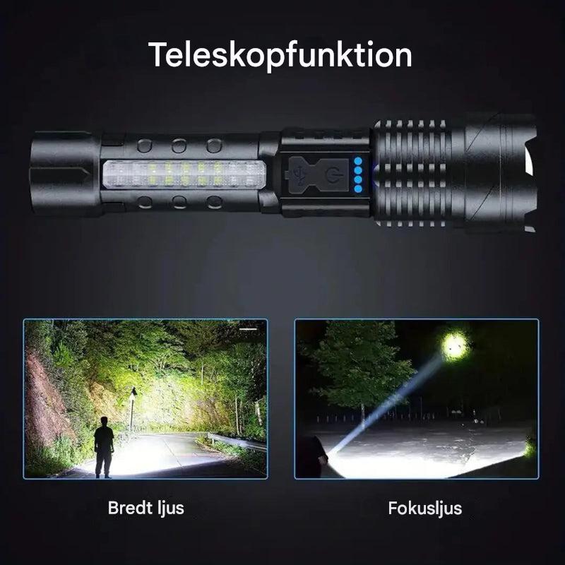 OutdoorHaven Militär Ficklampa – 5000 Lumen Taktisk Fackla