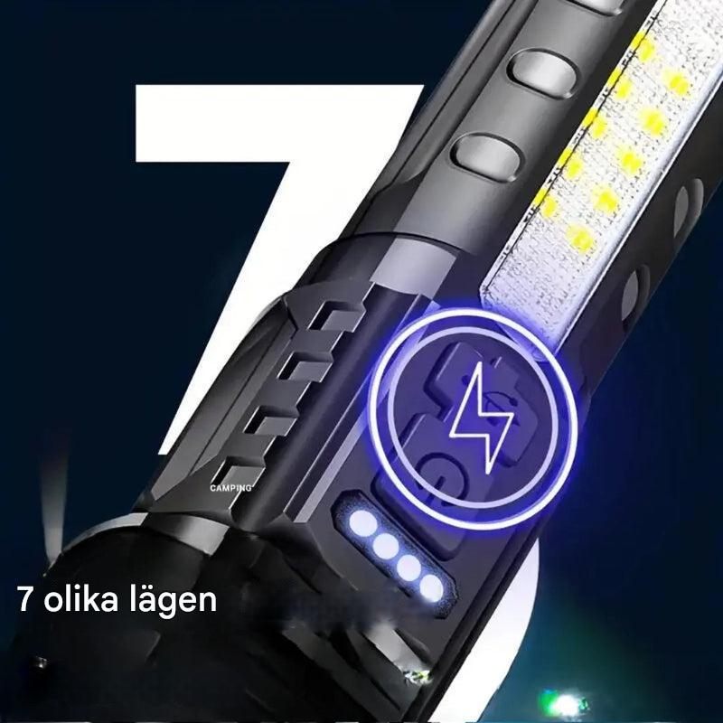 OutdoorHaven Militär Ficklampa – 5000 Lumen Taktisk Fackla