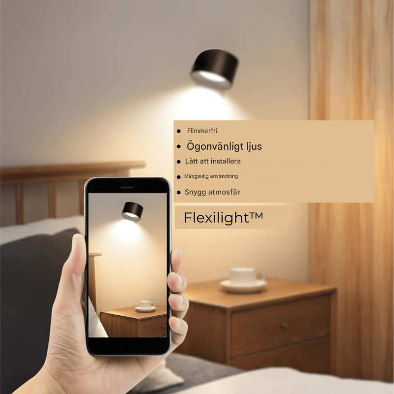 Trådlös 360° uppladdningsbar LED-vägglampa