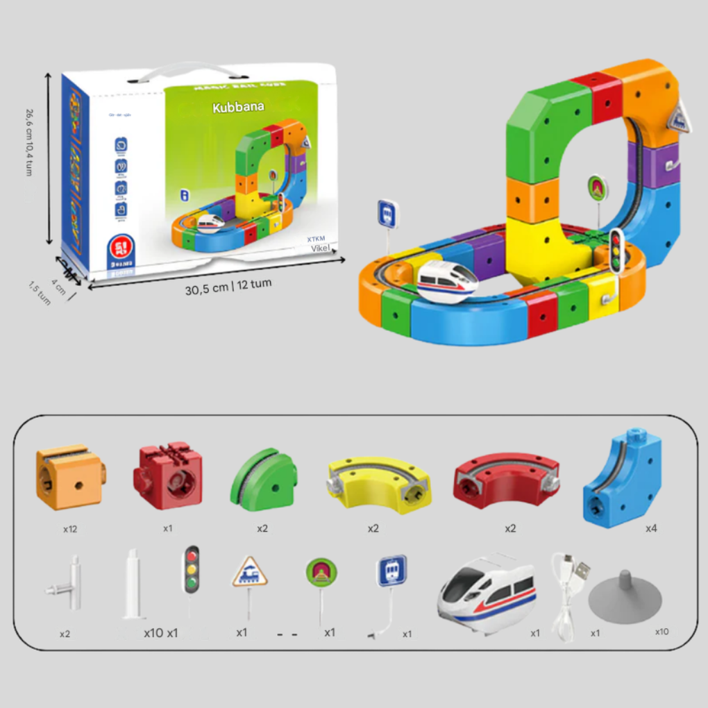 Mekaniskt 3D-togbyggesæt