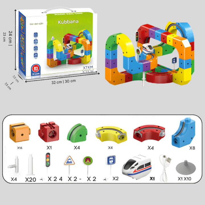 Mekaniskt 3D-togbyggesæt