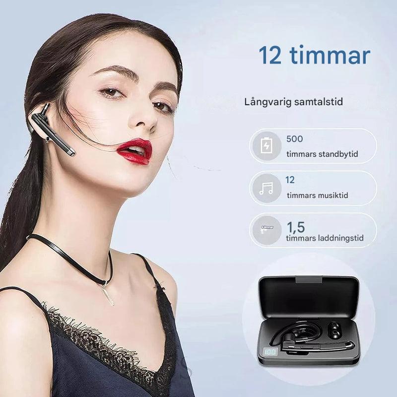 BT5.3 Bluetooth-headset med støjreduktion og enkelt øre