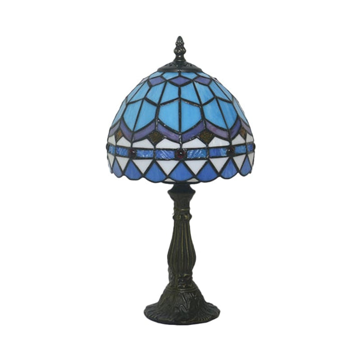 Bordslampa i glas Tiffany - Klassiska linjer i bly