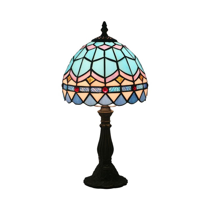 Bordslampa i glas Tiffany - Klassiska linjer i bly