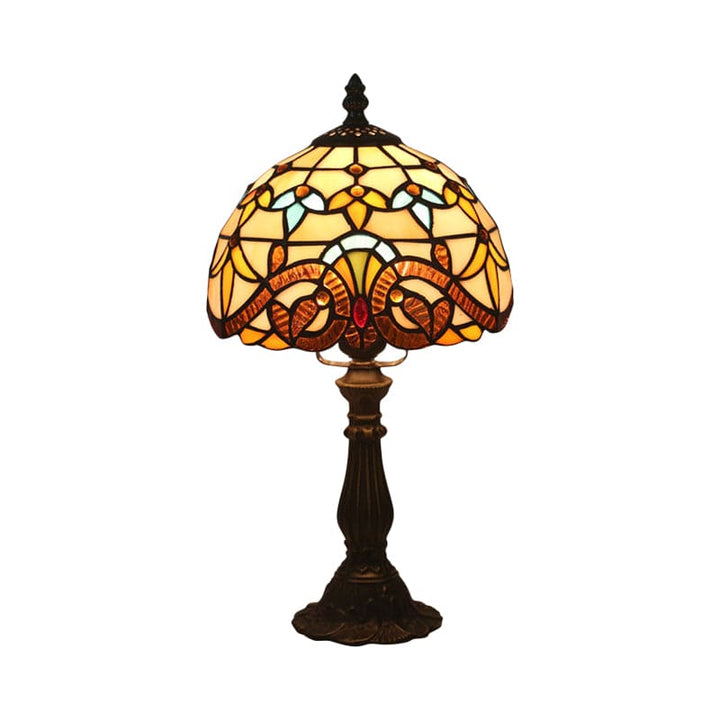 Bordslampa i glas Tiffany - Klassiska linjer i bly