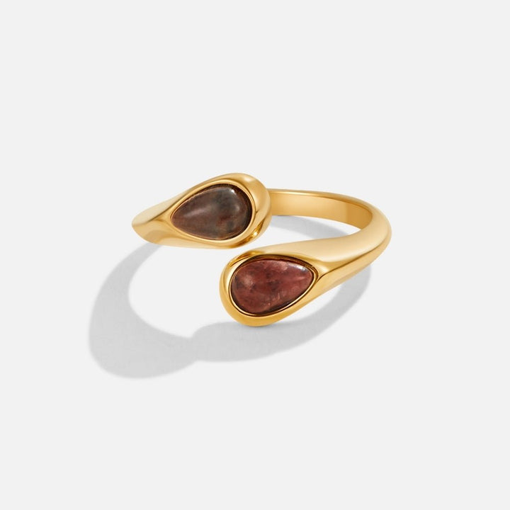Tigeröga Wrap-ring i natursten