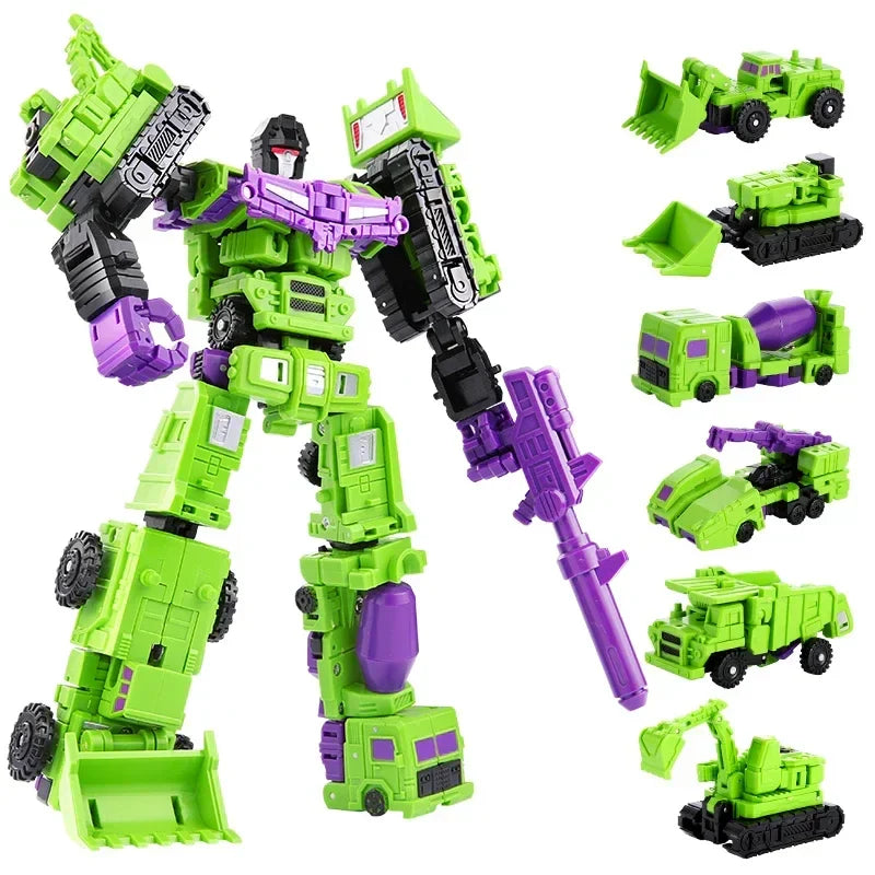 Transformerbar robotbil - Actionfigur 6-i-1
