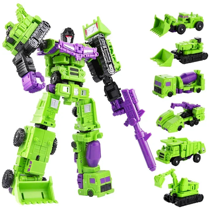 Transformerbar robotbil - Actionfigur 6-i-1