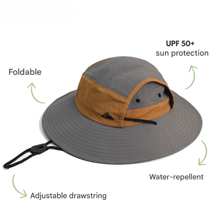 Hopfällbar solhatt för utomhusbruk med UV-skydd – SunGuard Explorer