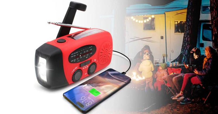 Nödradio allt-i-ett med solenergi och powerbank – för oväntade situationer