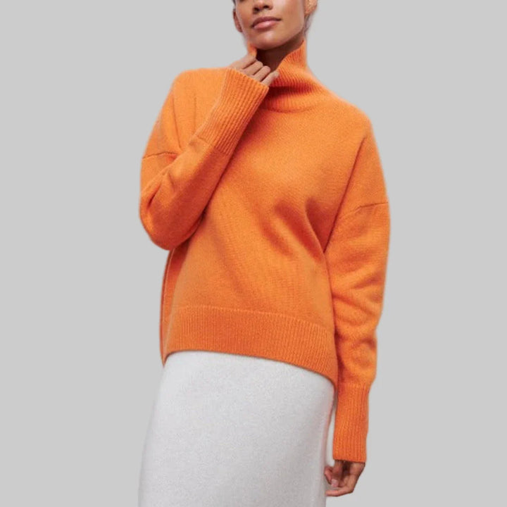 Damebluse med polotrøje