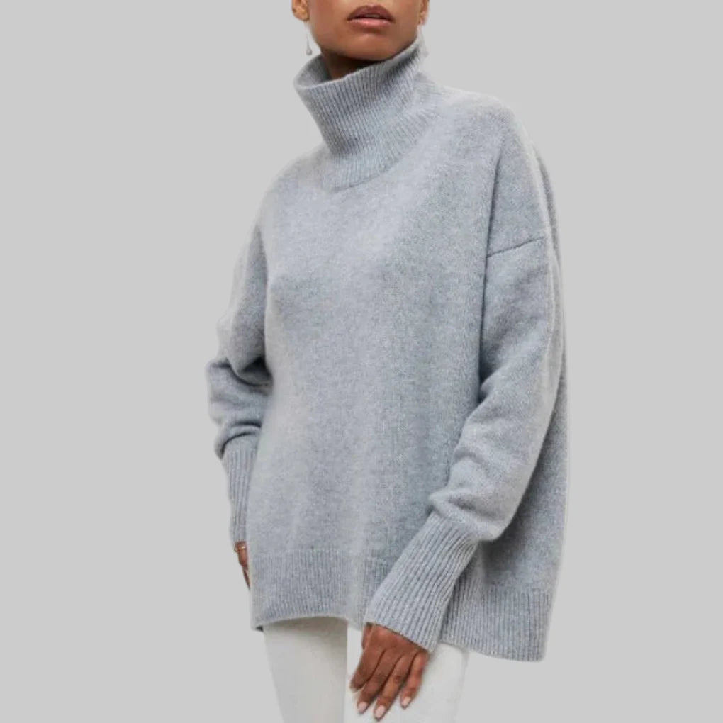 Damebluse med polotrøje