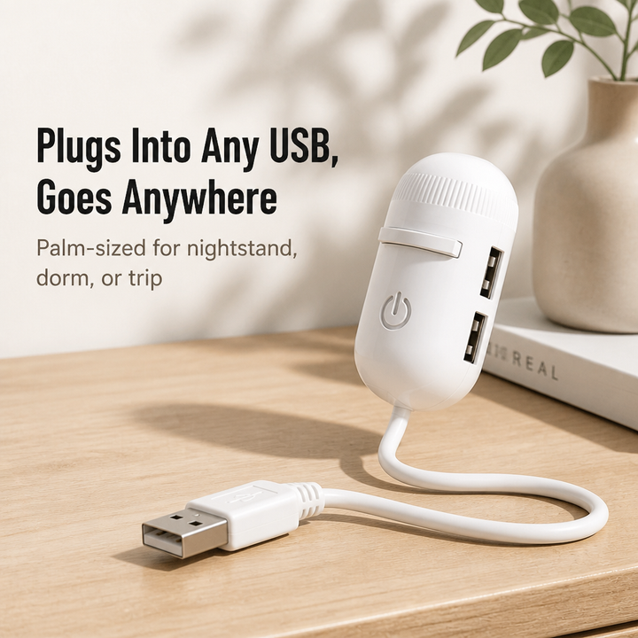 2-i-1 stjärnprojektor och varm nattlampa med utbytbara folier, USB-driven