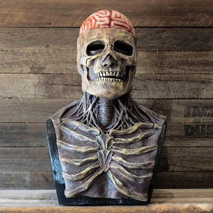 Ultrarealistisk skelettdräkt till Halloween med mask