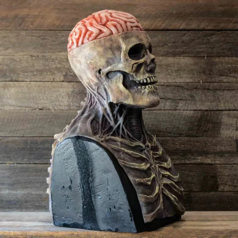 Ultrarealistisk skelettdräkt till Halloween med mask