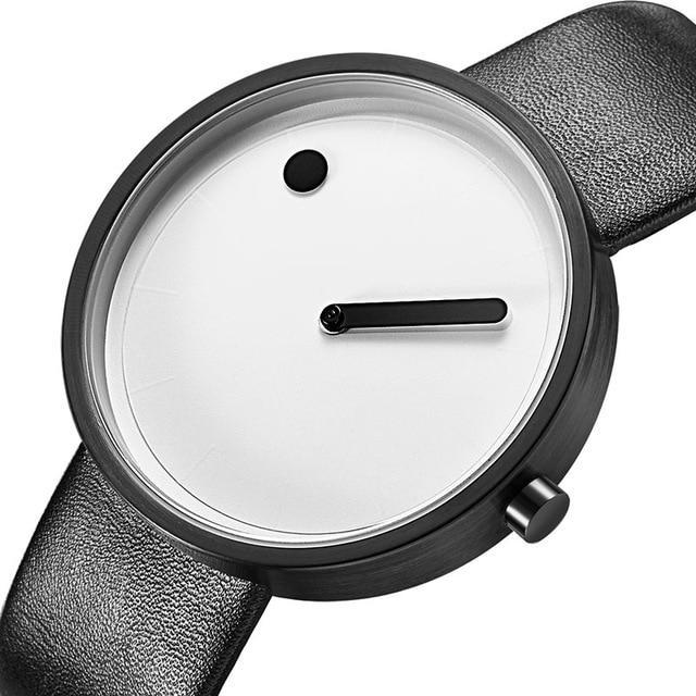 IcoolGadgets Klocka Kvarts Herr Lyx Fritid Svart Klocka Japanskt Kvartsur Modeklocka Designer Enkel Herr