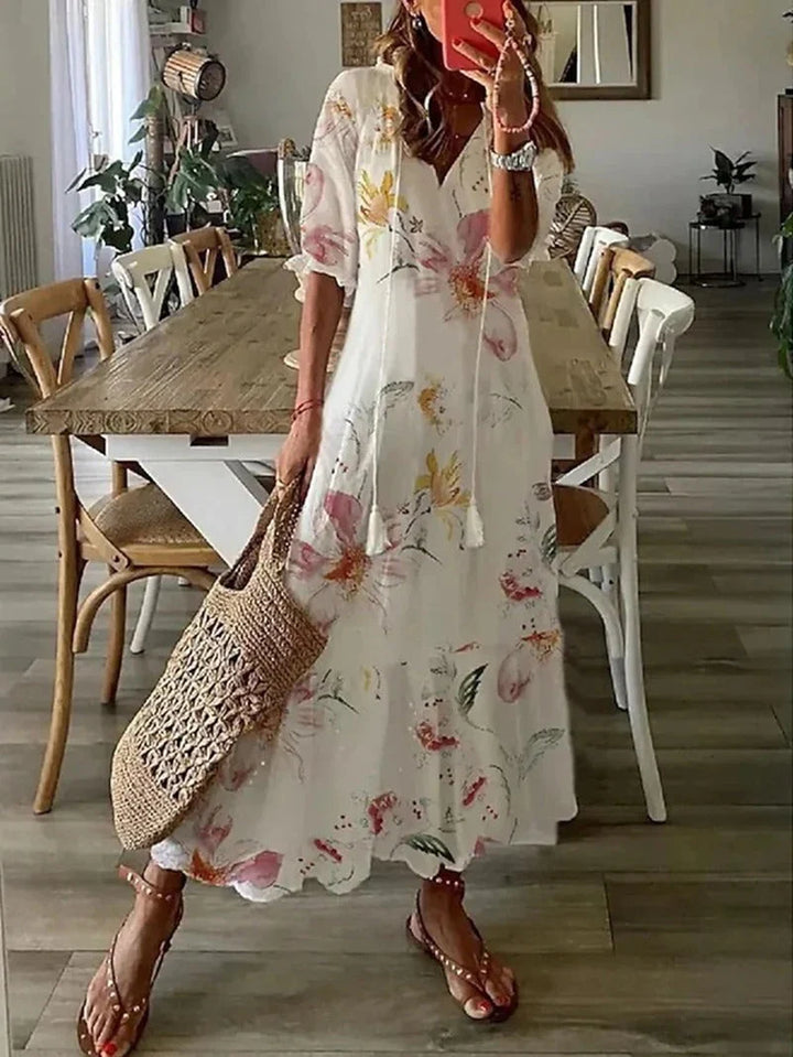 Boheemi maksimekko ilmavalla eleganssilla