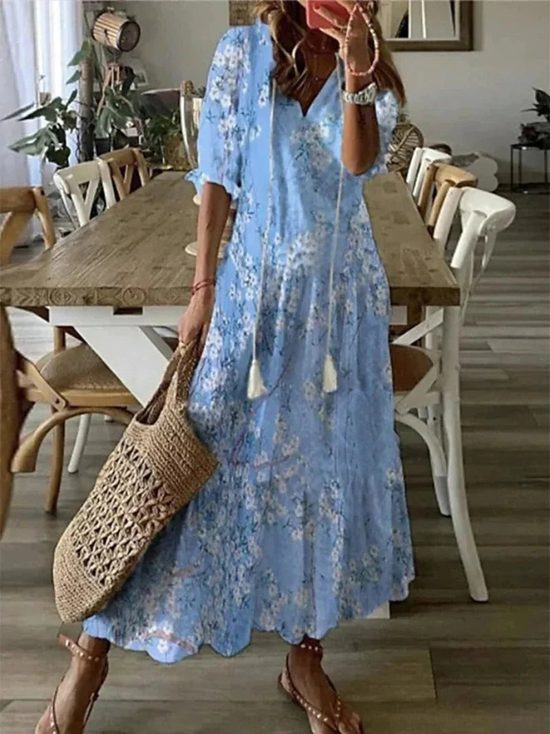 Boheemi maksimekko ilmavalla eleganssilla