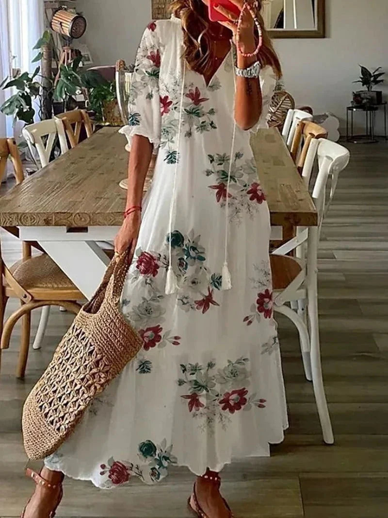 Boheemi maksimekko ilmavalla eleganssilla