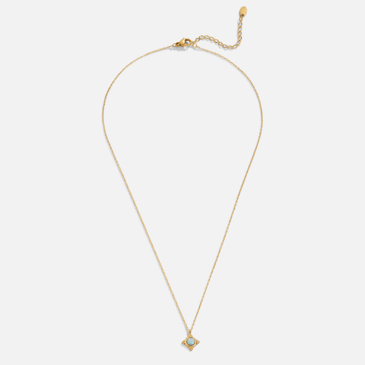 Vintage Halsband med hänge i blå opal