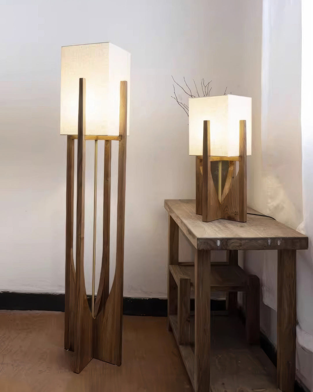 NaraLume Golvlampa i Valnöt | Minimalistisk och Mysig