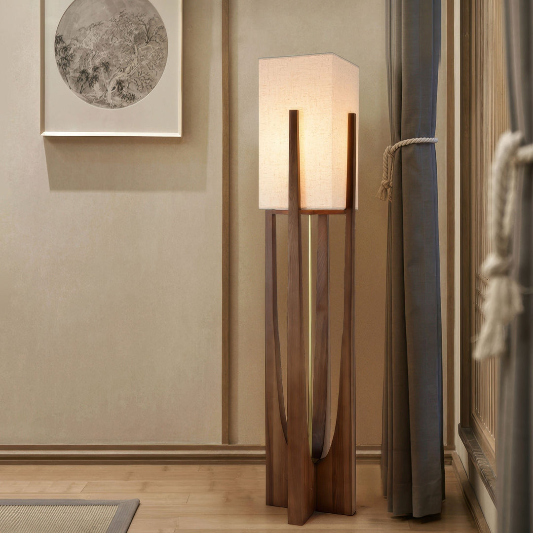 NaraLume Golvlampa i Valnöt | Minimalistisk och Mysig