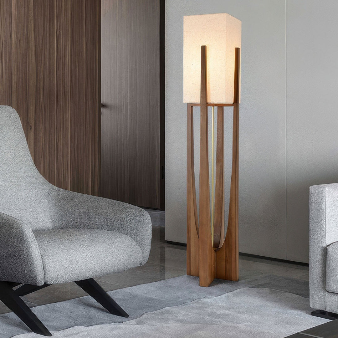NaraLume Golvlampa i Valnöt | Minimalistisk och Mysig