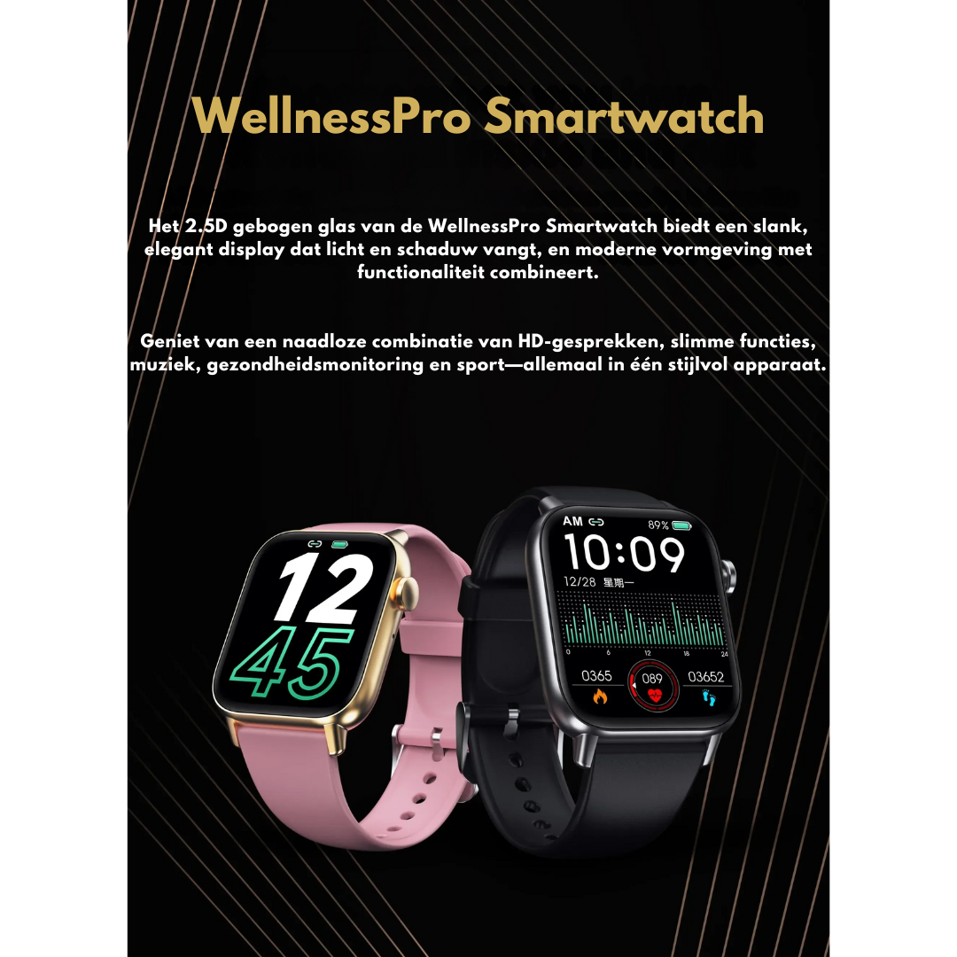 WellnessPro Smartwatch - Hälsa | Vattentät