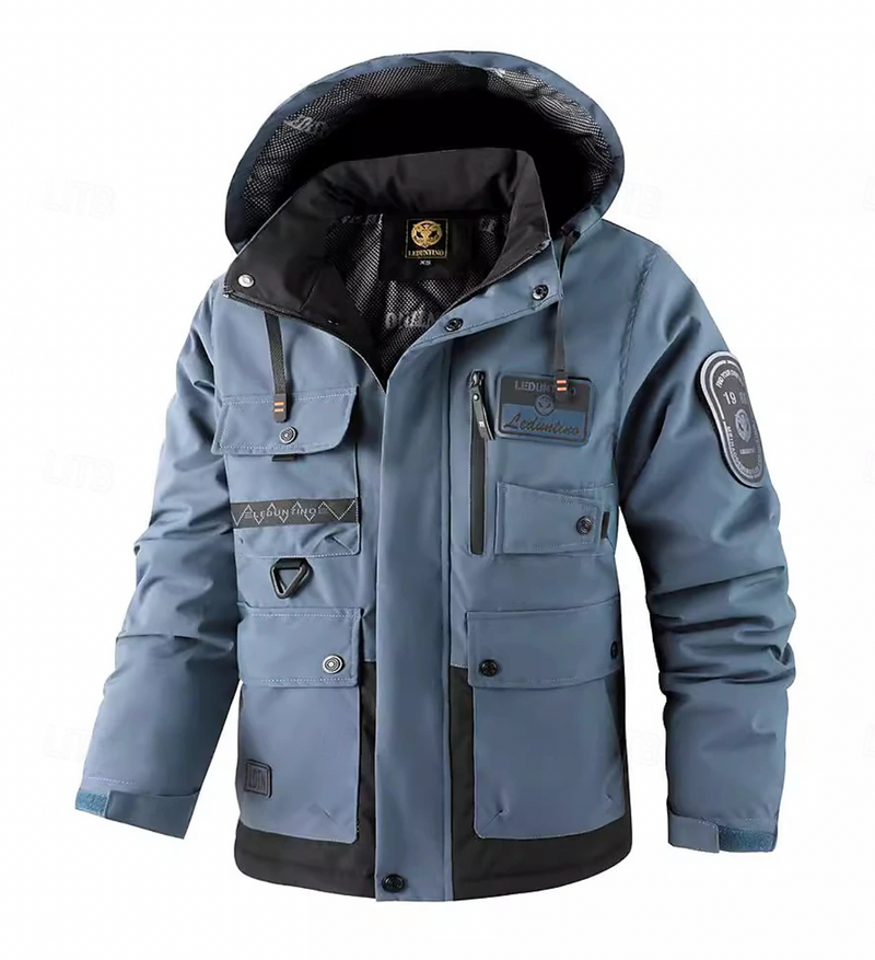 Vattentät parkas för herr | Elegant skydd
